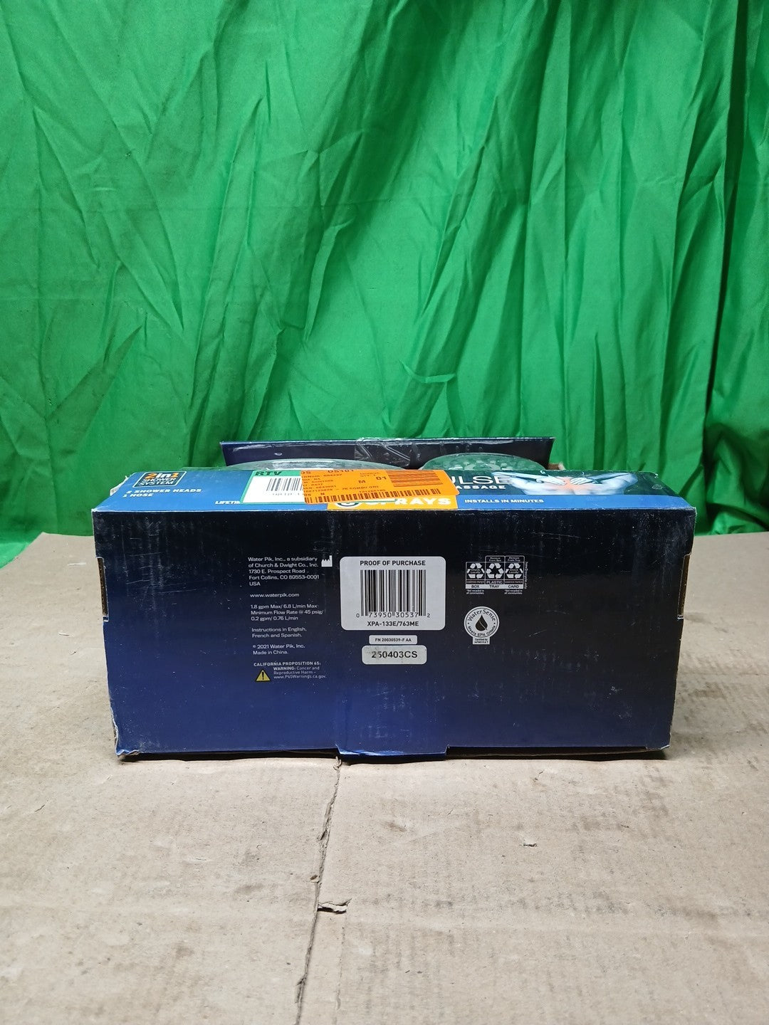 Waterpik 8-Spray Fixed & Handheld Shower Head 1.8 GPM Chrome 2"