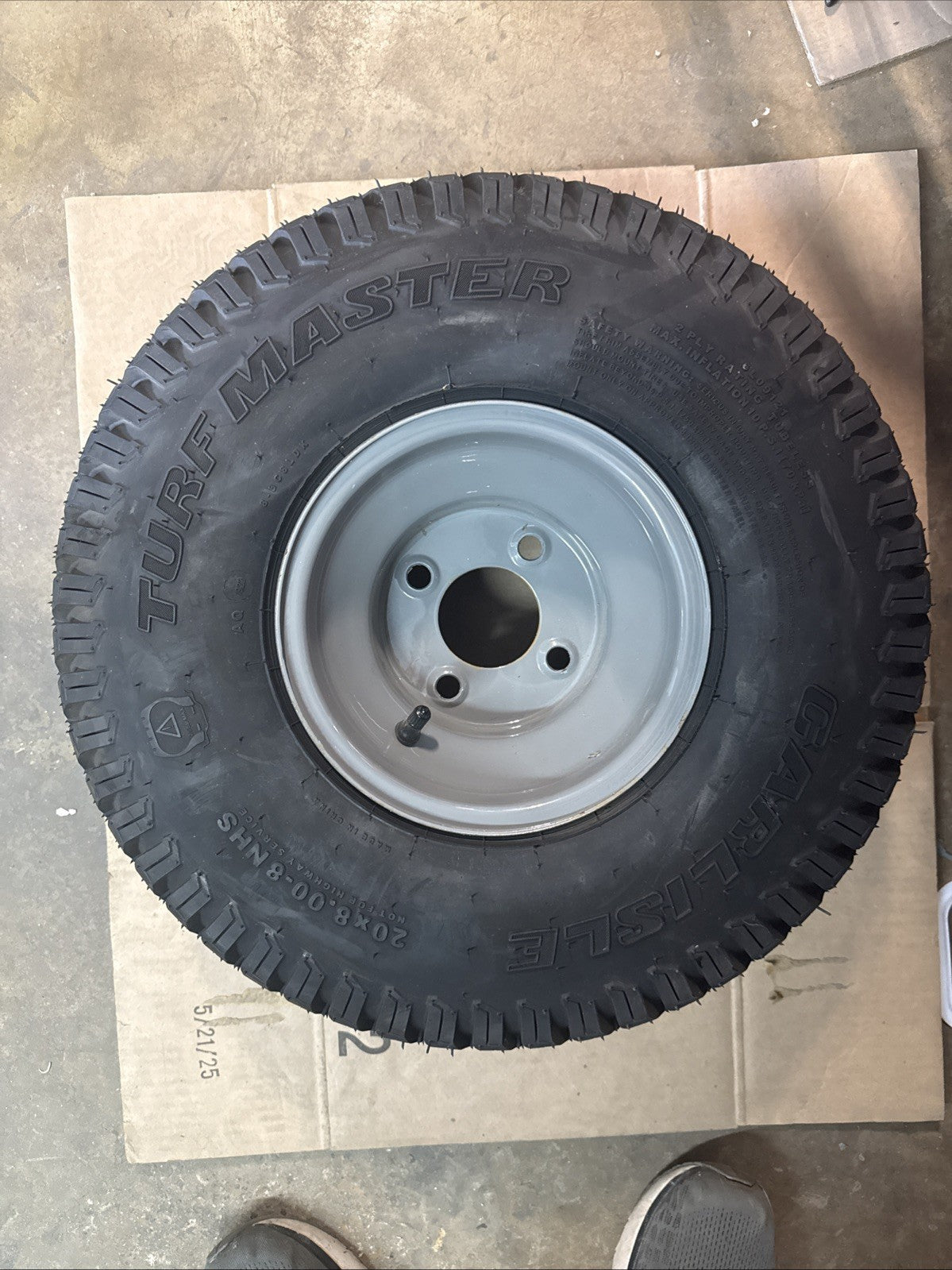 CUB CADET 634Z07264-0637 Powder Gray Complete Wheel 20x8-8 NHS Turf Master