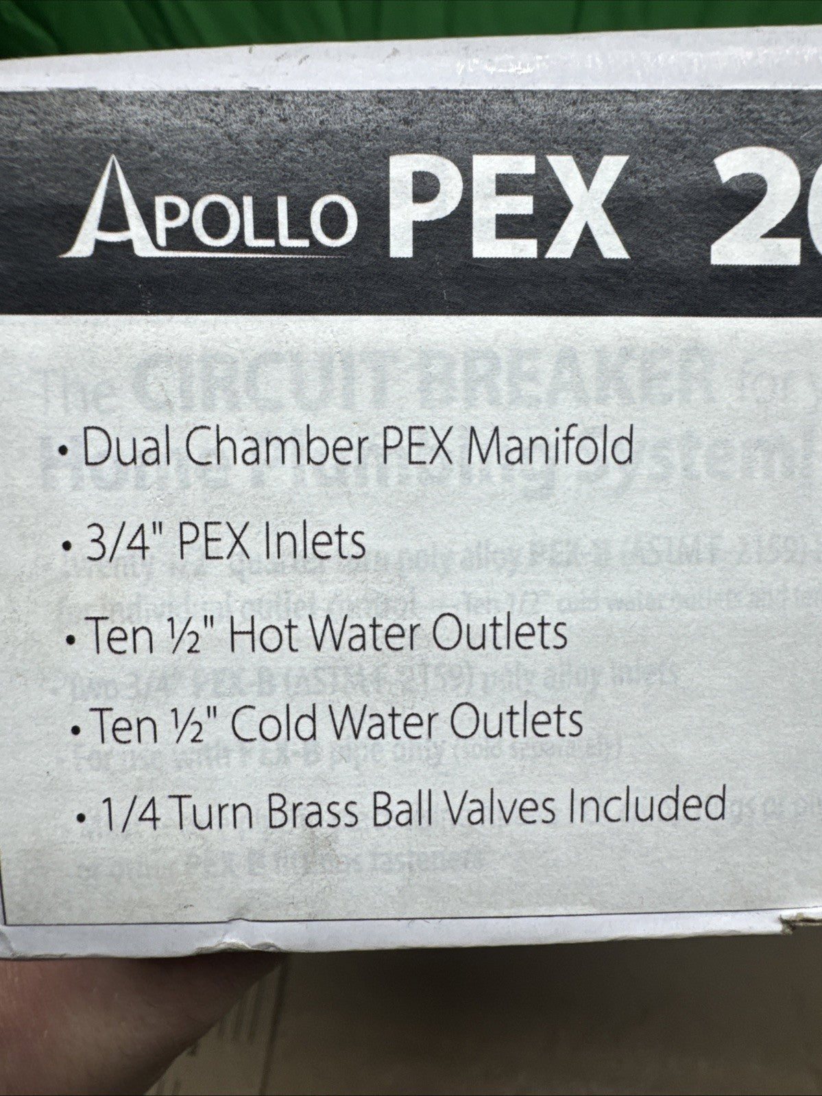 Apollo 6907920CP 20-Port PEX B Manifold with 1/2 In Brass Ball Valves
