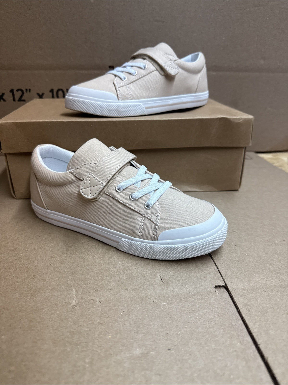 Footmates Youth 2M Jordan Strap Canvas Flats Tennis Sneakers