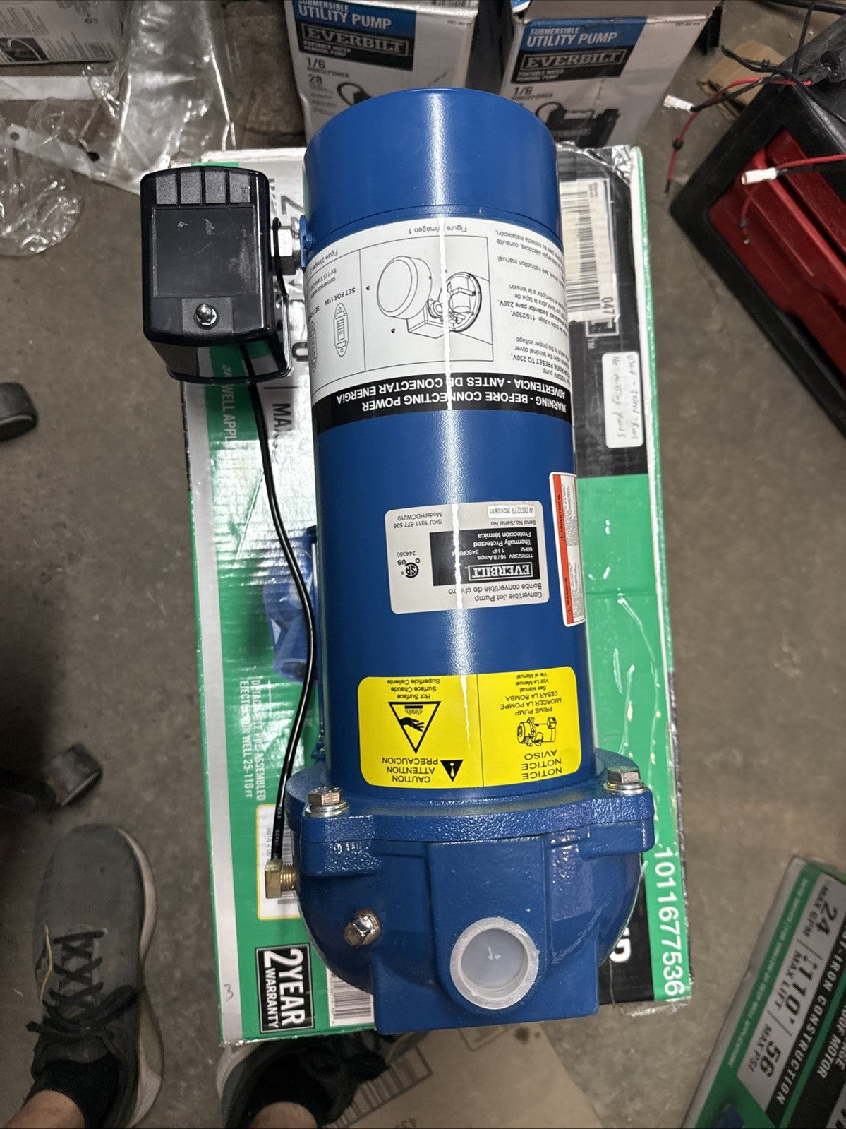 Everbilt 1 HP Professional Convertible Jet Pump *for Parts* Read Description**