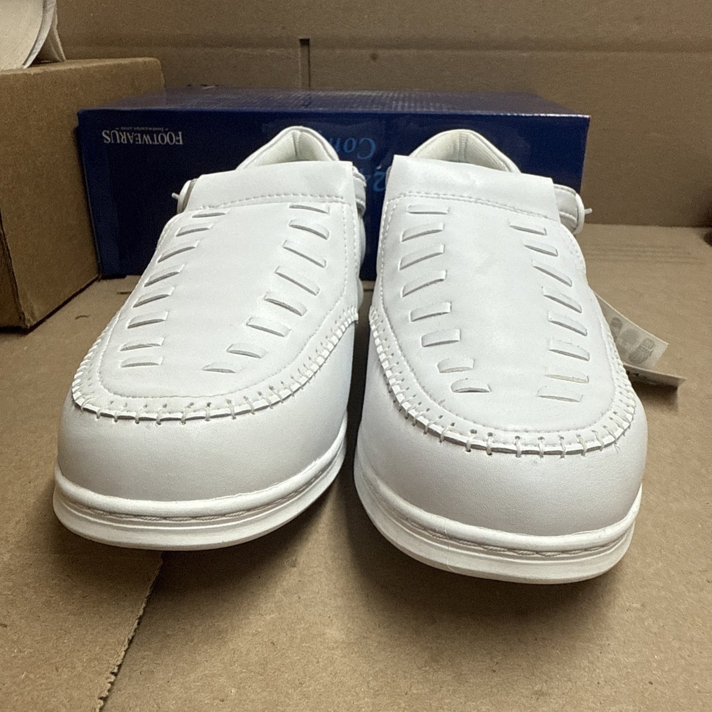 24 HOUR COMFORT Chloe Women's 12 Wide Width Moccasin Design Leather Shoes Nurse