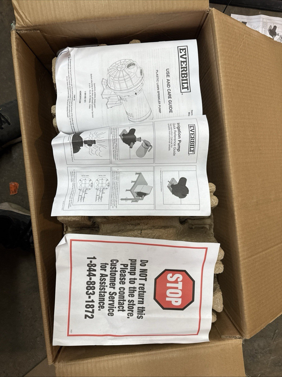 Everbilt Lawn Irrigation Pump Plastic 1.5HP HDLS15P PARTS ONLY