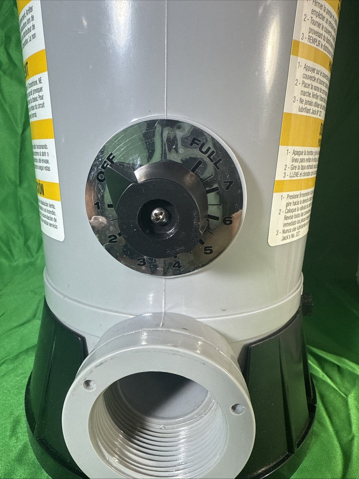 Rx Clear Inground In-line Swimming Pool Chlorinator Chemical Feeder-Holds 9 lbs