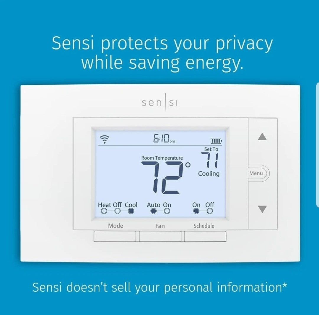 Emerson Sensi Wi-Fi Smart Thermostat 7-Day Programmable No C-Wire Needed