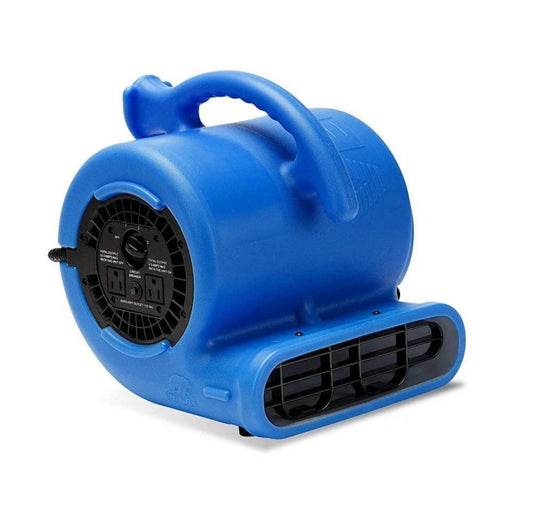 B-Air 1/4 HP Air Mover Blower Fan for Water Damage Restoration in Blue