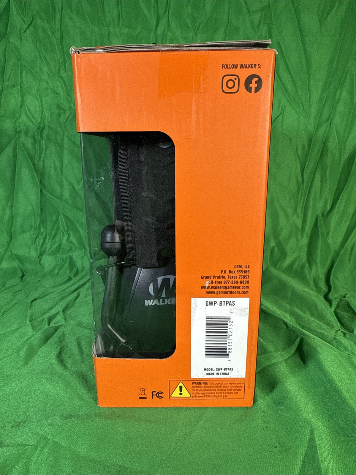 Walker's Bluetooth Passive Protection Muff CVC Noise Cancellation Clear