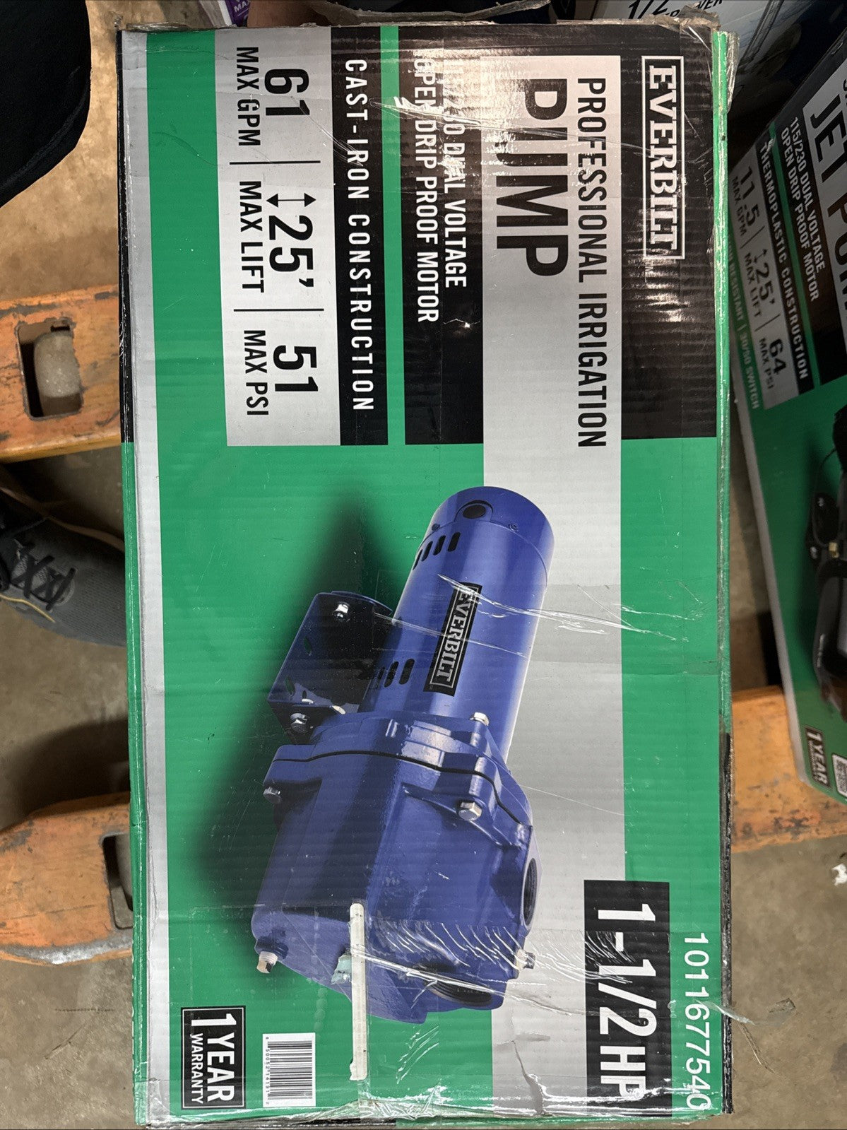 Everbilt 1-1/2 HP Cast Iron Lawn Irrigation Pump HDLS15 *For Parts*