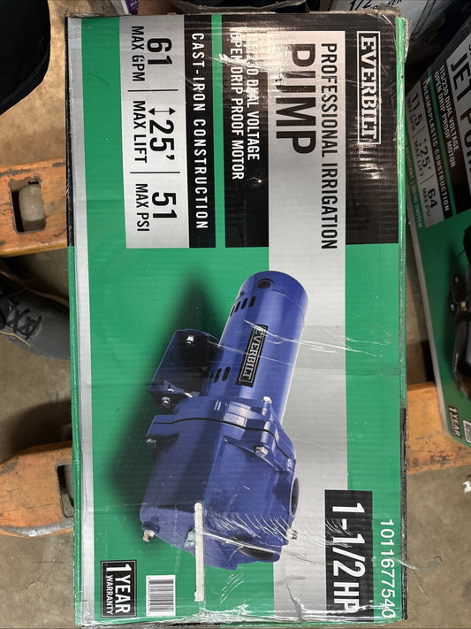 Everbilt 1-1/2 HP Cast Iron Lawn Irrigation Pump HDLS15 *For Parts*