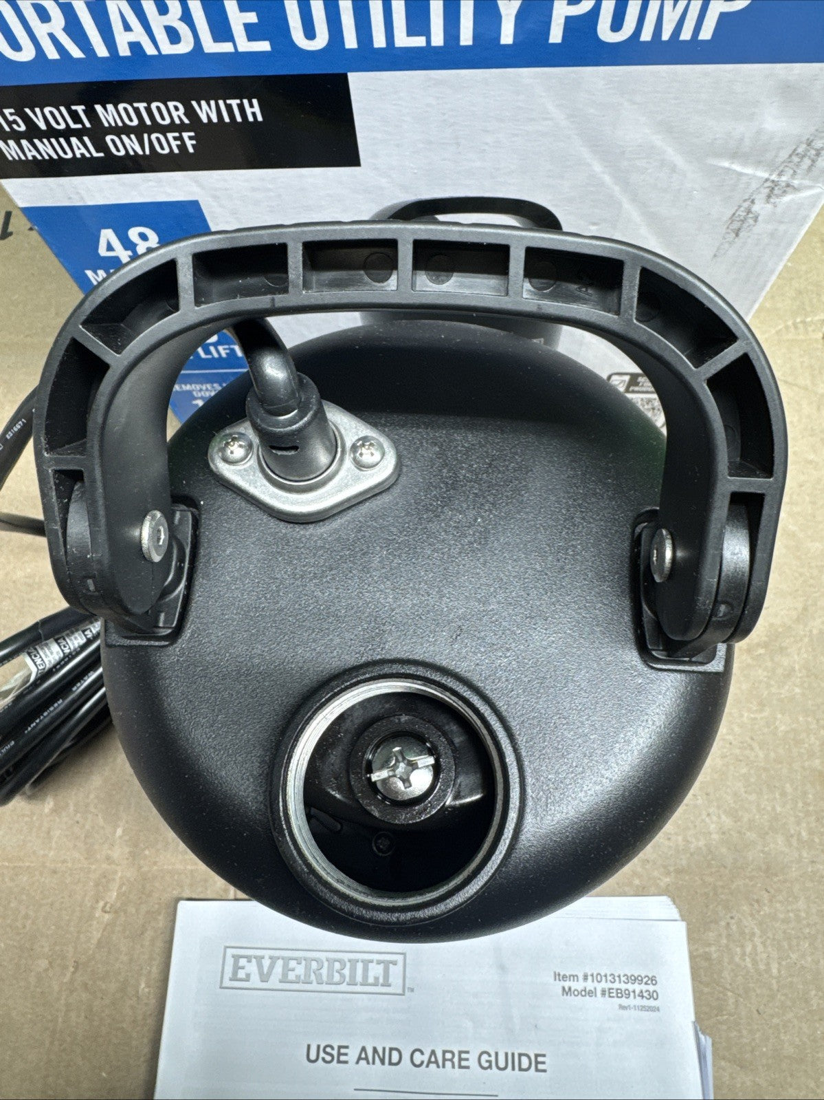 Everbilt 1/3 HP Submersible Aluminum Utility Pump.