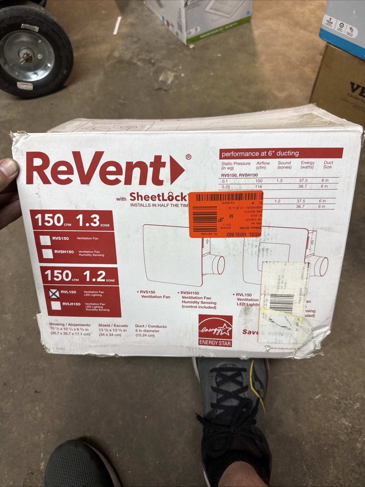 ReVent Bathroom Ceiling Exhaust Fan 150-CFM 120V Adjustable LED Lighting White