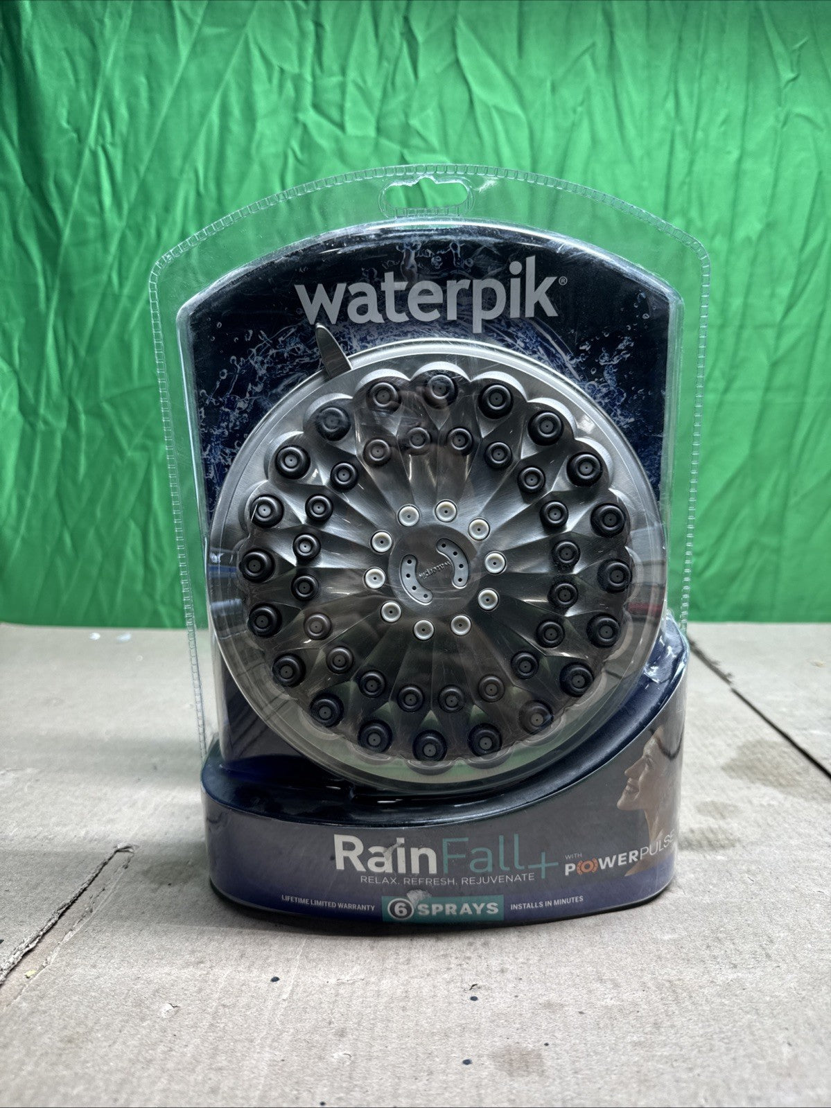 6-Spray Patterns 7 in Drencher Wall Mount Adjustable Shower Head Brushed Nickle