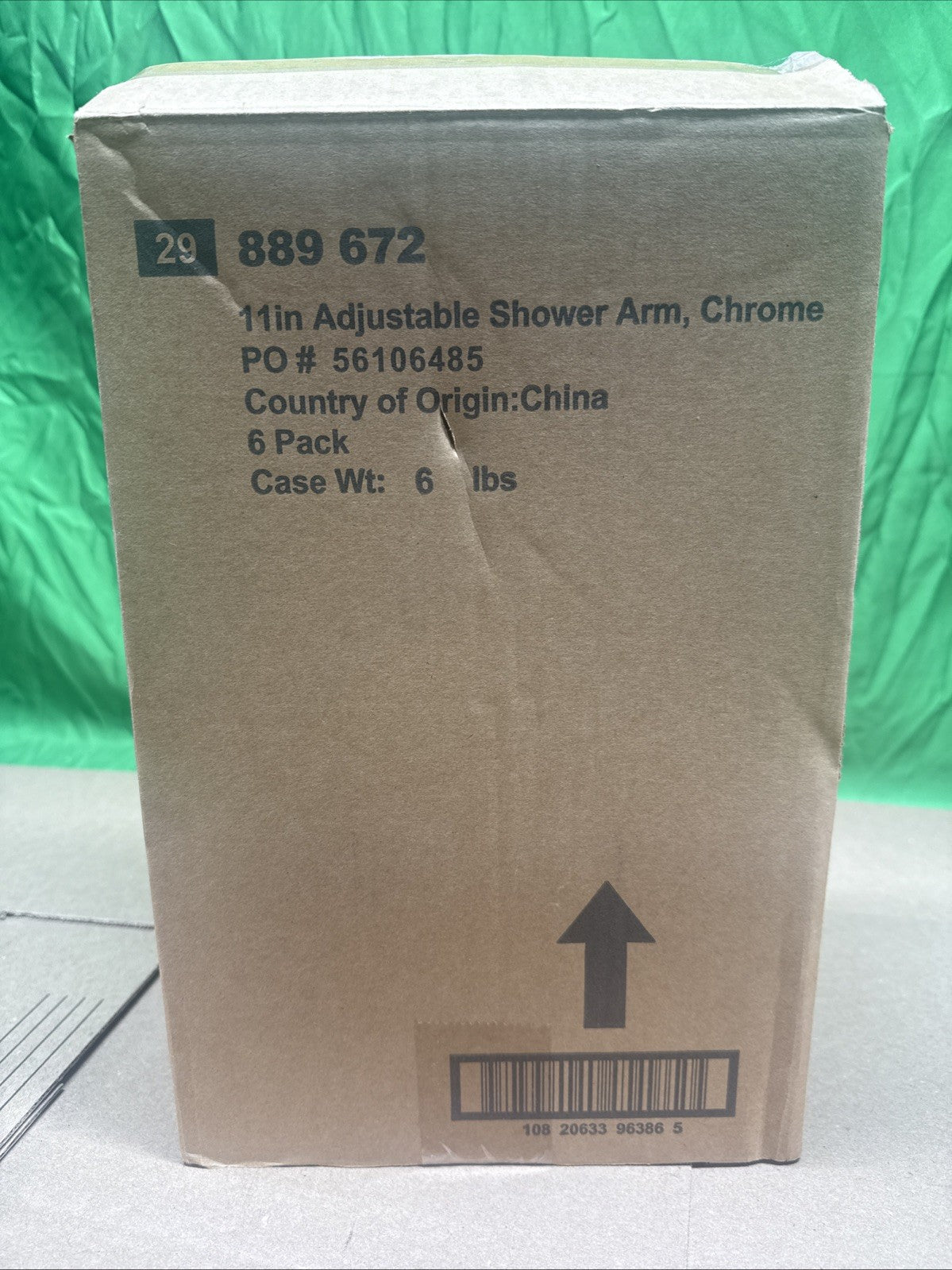 (1) NEW Glacier Bay 11" Adjustable Shower Arm - CHROME - 889 672