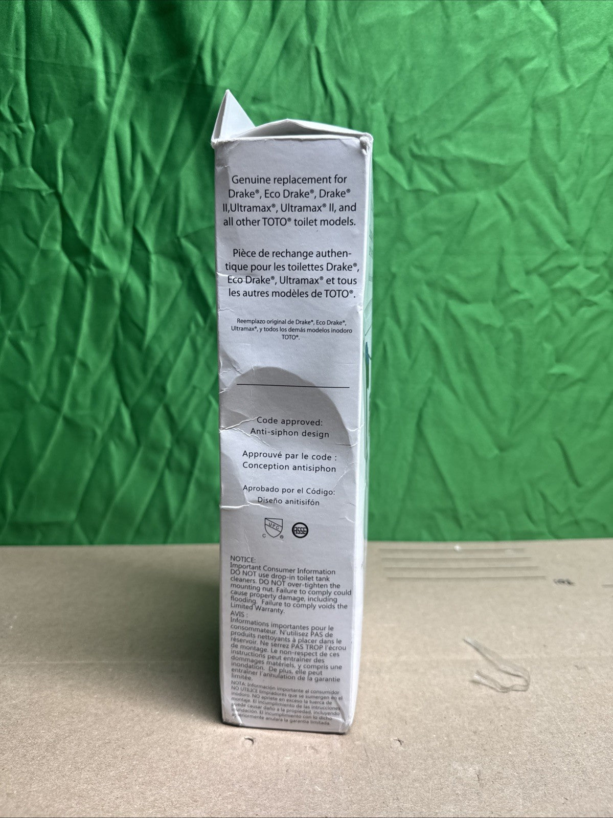 TOTO Universal Adjustable Replacement Toilet Fill Valve Assembly Model TSU99AXR