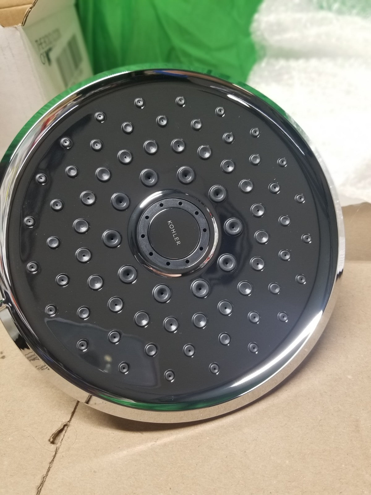 KOHLER Cursiva 3-Spray 6.75 in Wall Mount Fixed Showerhead Polished Chrome NOB