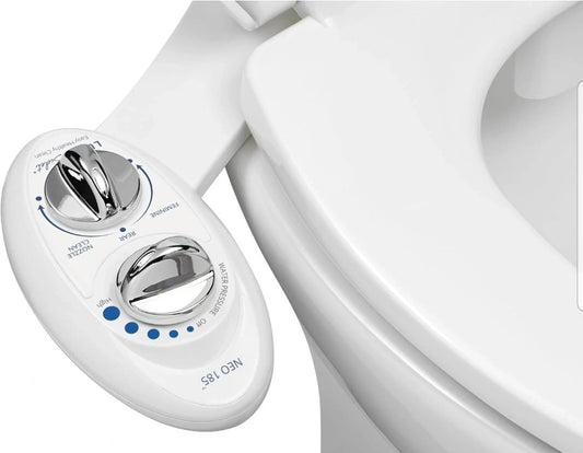 LUXE Bidet NEO 185 - Self-Cleaning, Dual Nozzle, Non-Electric White