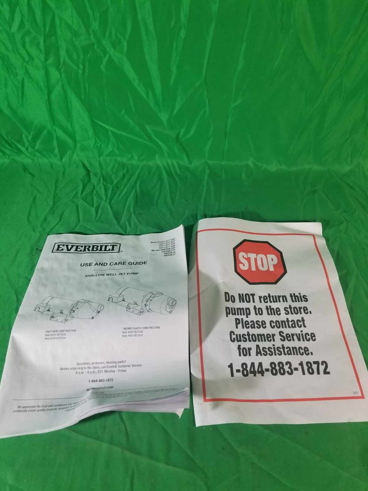 Everbilt Shallow Well Jet Pump Cast Iron 1/2HP HDSWJ5 Good Condition Tested*