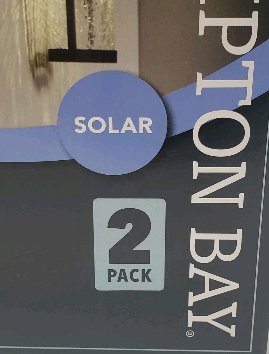 Hampton Bay Solar LED Wall/Deck Lights 1004 701 952 Black Finish 2-Pack