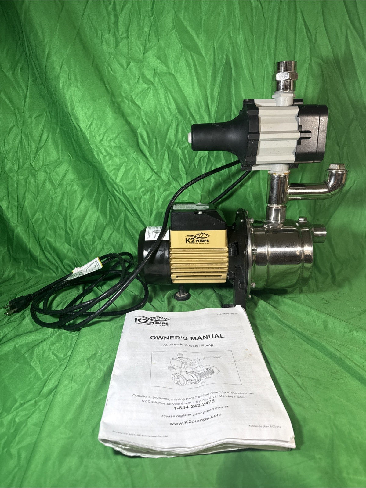 K2 Pumps Automatic Booster Pump 3/4 Hp Lead Free Stainless Steel 115V