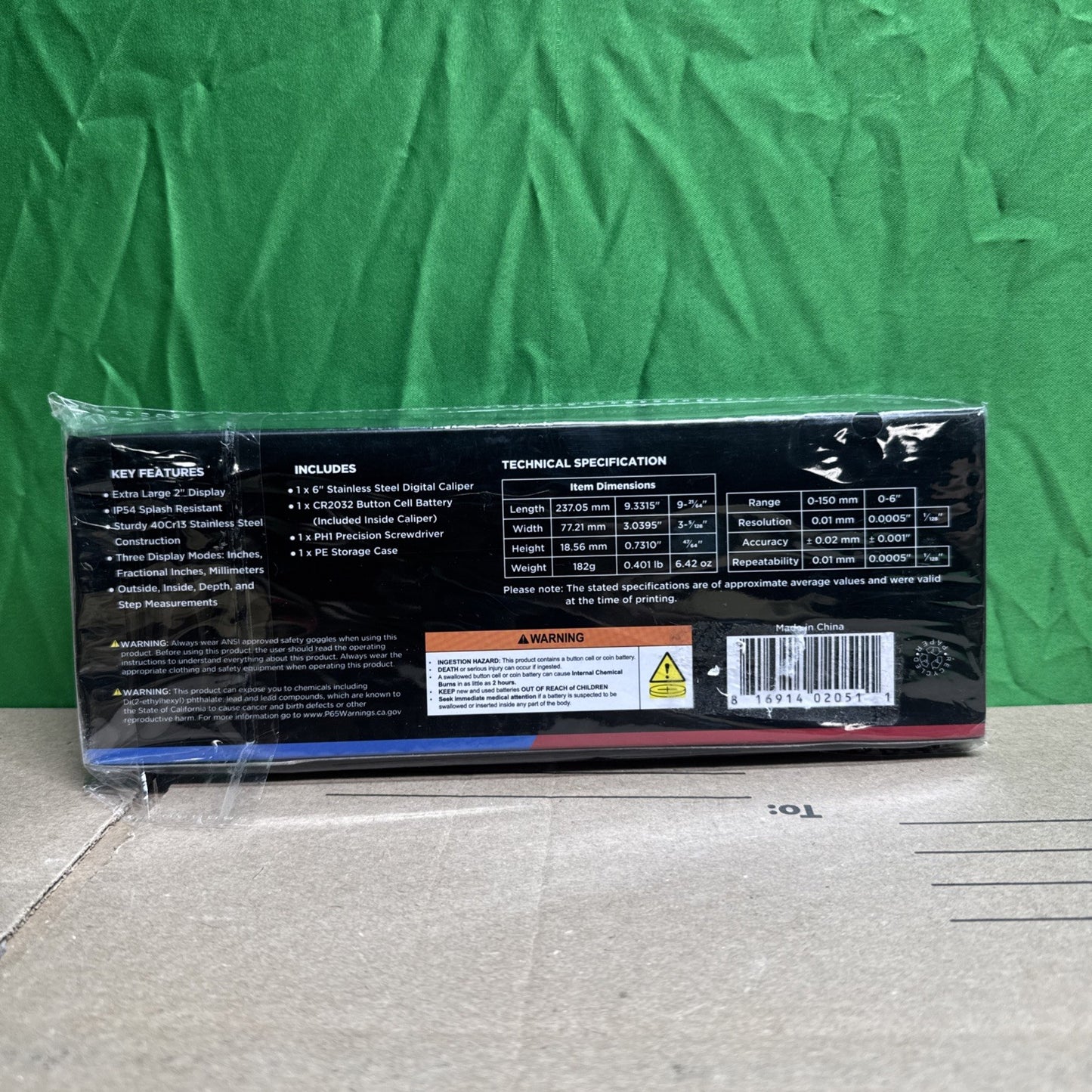 NEIKO 01401A 6-Inch Electronic Digital Caliper, Stainless 6 Inch, XL Screen