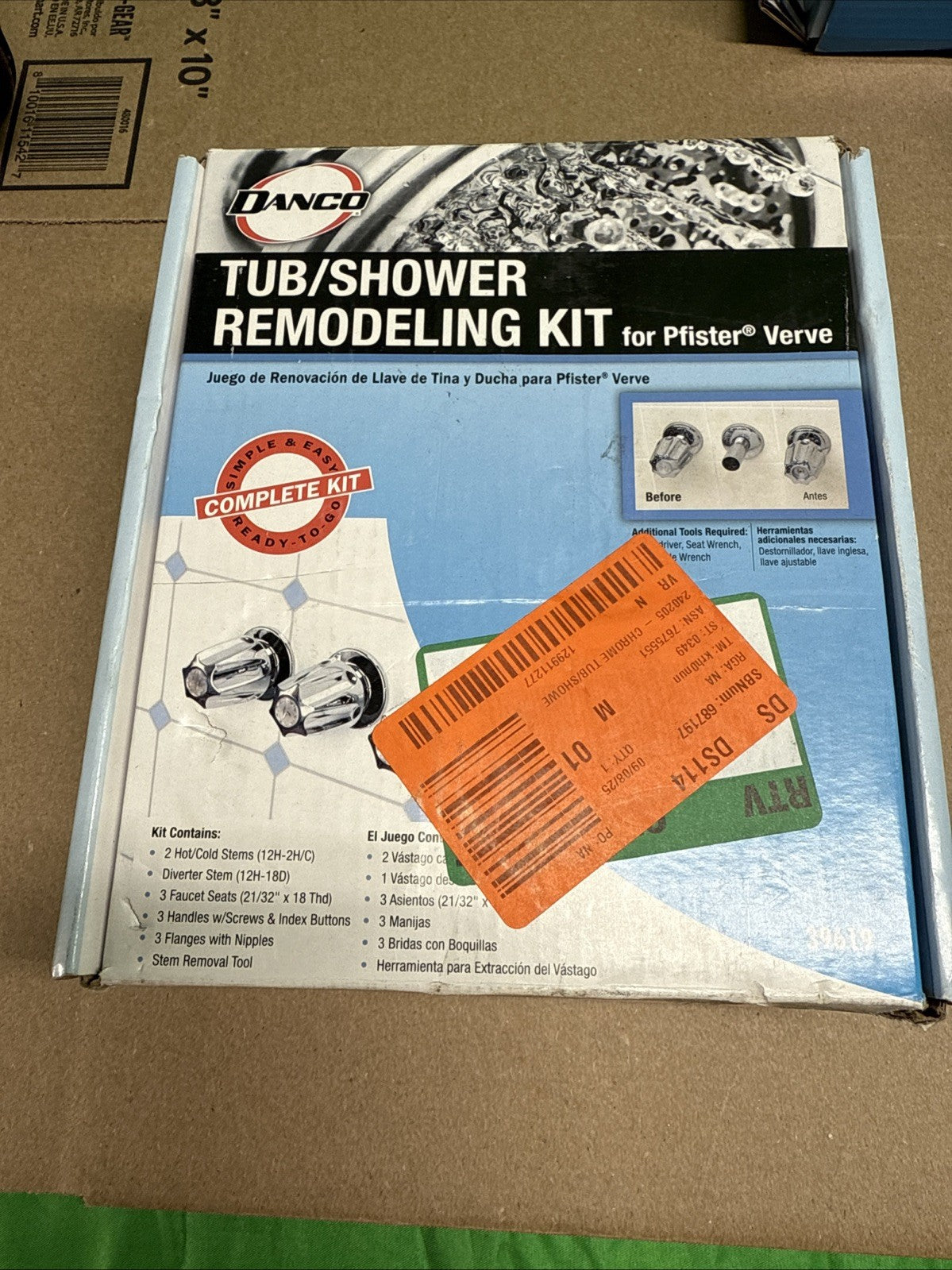 NEW OB Tub/Shower Remodeling Kit for Pfister Verve - CHROME - 39619 (ob)