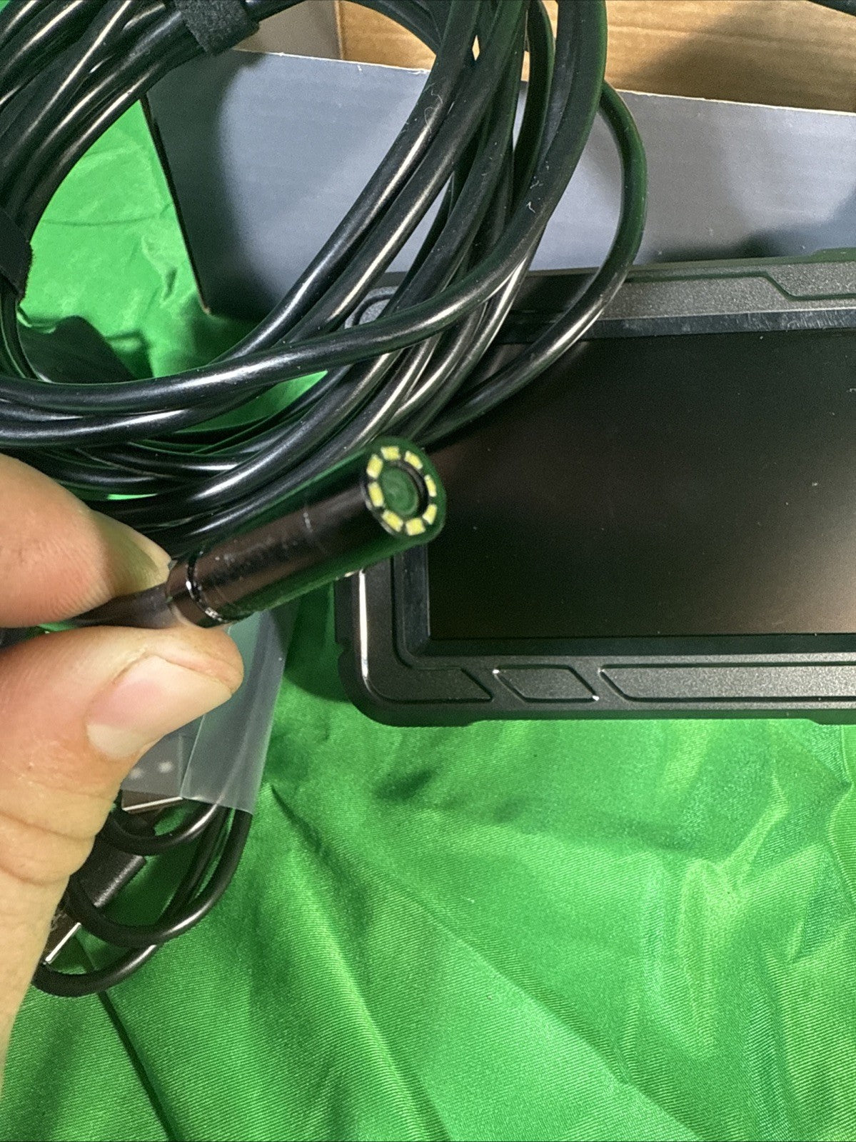 Dual Lens Borescope 4.3" Endoscope Camera w Light Waterproof 1080HD 16.5'