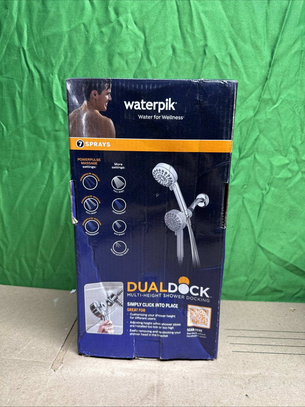 NEW Dualdock Multi-height 7spray wallmount handheld showerhead