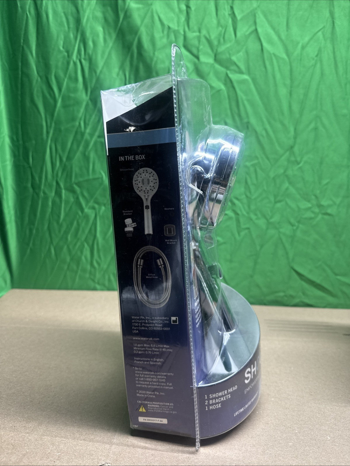 Waterpik Hand Held Shower Head Chrome 180-Degree 5-Modes QBS-563MEB