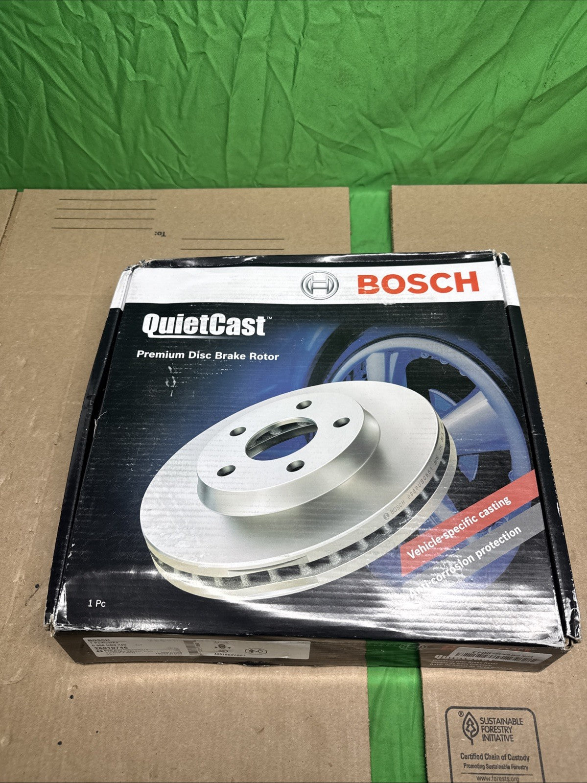 One (1): Disc Brake Rotor Rear Bosch OEM/GENUINE 26010746 0986UB0740 .