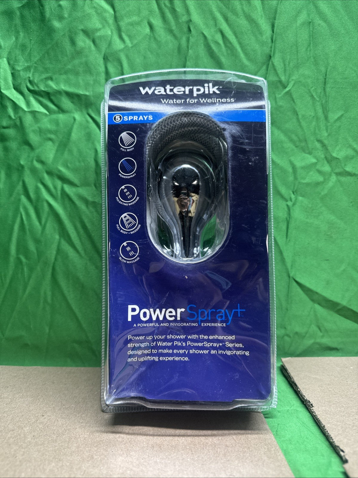 Waterpik 5-Spray 3.5 in. Single Wall Mount Low Flow Handheld Shower Head Chrome