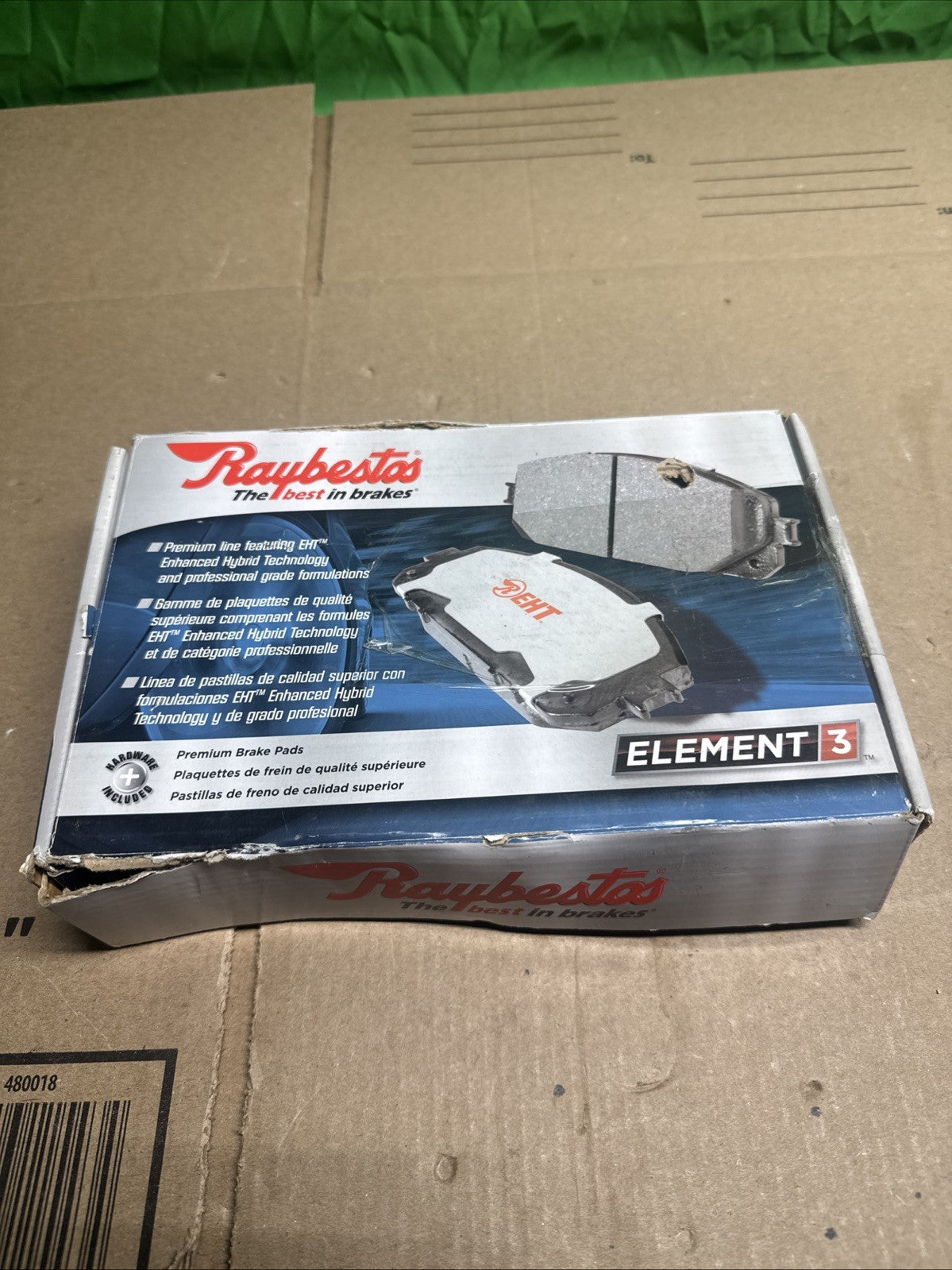 Raybestos EHT1089H Raybestos Element3 Hybrid Brake Pad Set