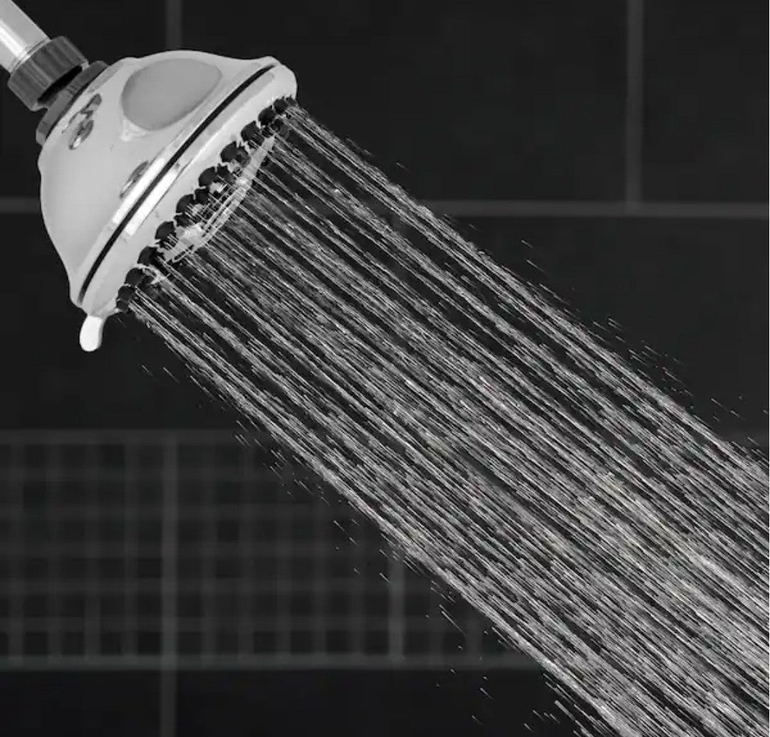 Waterpik Fixed Shower Head 9 Spray Single Wall Mount in Chrome Finish - YAT-933E