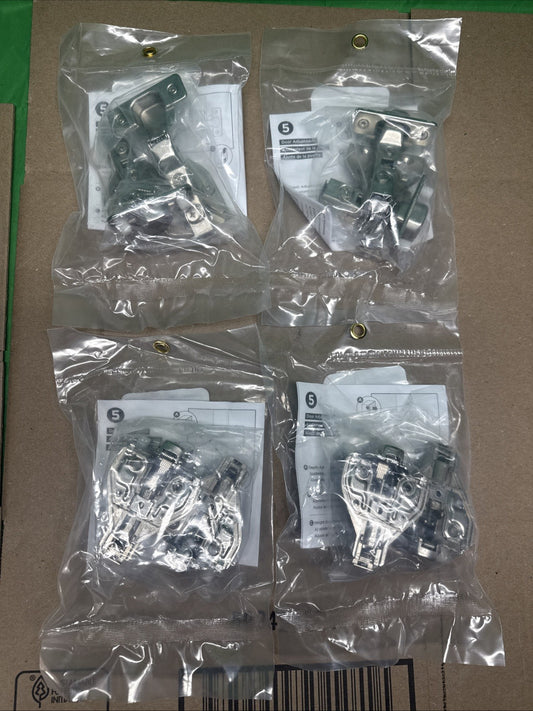 4X Amerock 2 Pack 1/2” Overlay Soft-Closing Euro Concealed Hinge for Face Frame