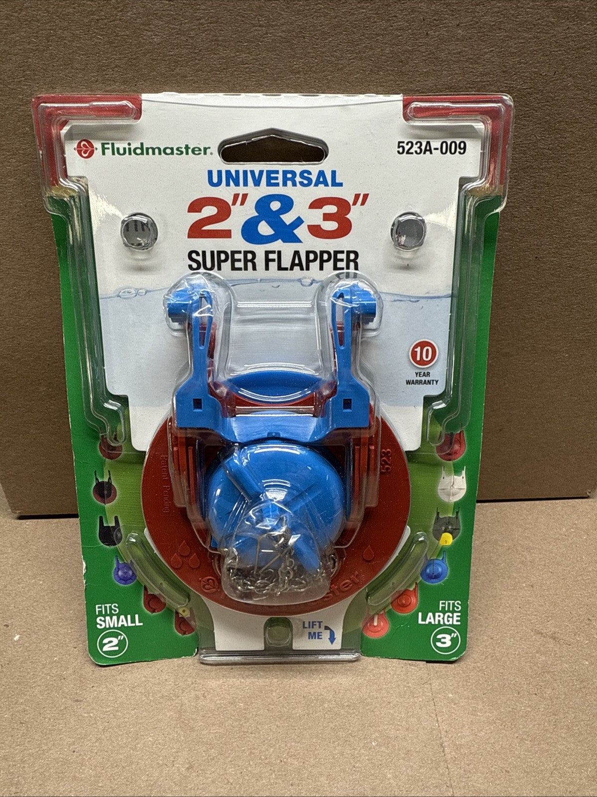 10-PACK Fluidmaster Universal Super Toilet Tank Flapper 2" & 3" 523A-009-T4