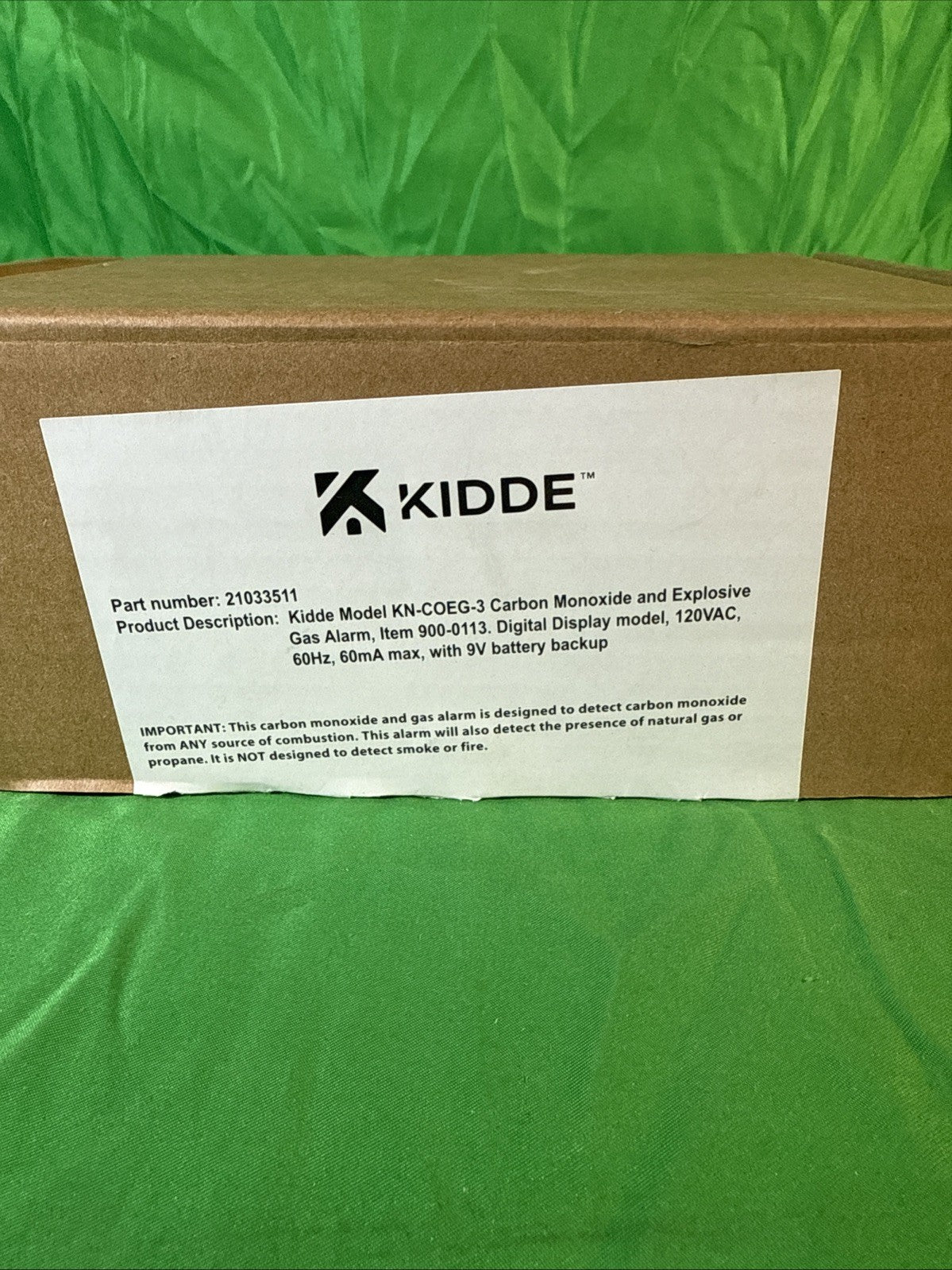Kidde Nighthawk KN-COEG-3 Explosive Gas Alarm Carbon Monoxide Alarm Detector