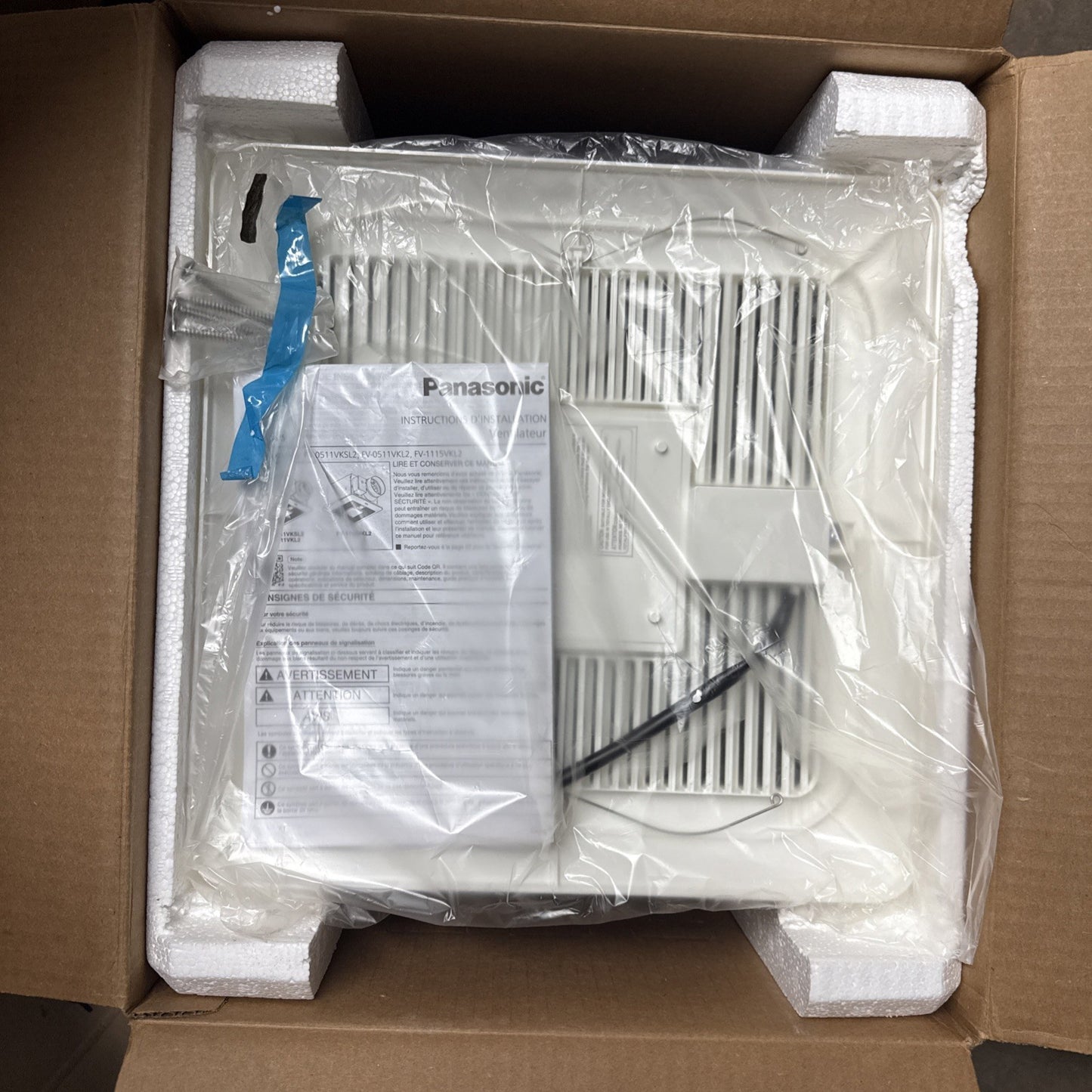 Panasonic Bath Fan 7.5”Hx13"W 110Cfm Exhaust Fan Led Light Whisper Green Select