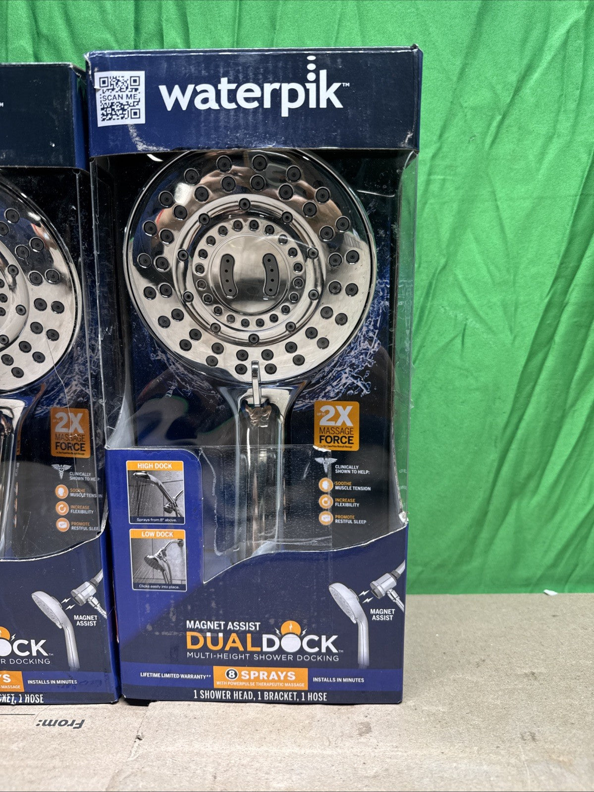 Waterpik 8-Spray Wall Mount Magnet Multi Height Handheld Shower Head 1.8 GPM