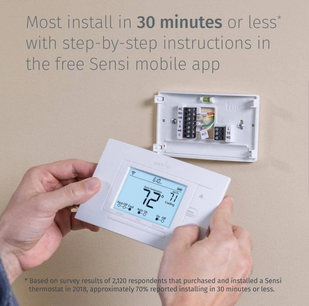 Emerson Sensi Wi-Fi Smart Thermostat 7-Day Programmable No C-Wire Needed