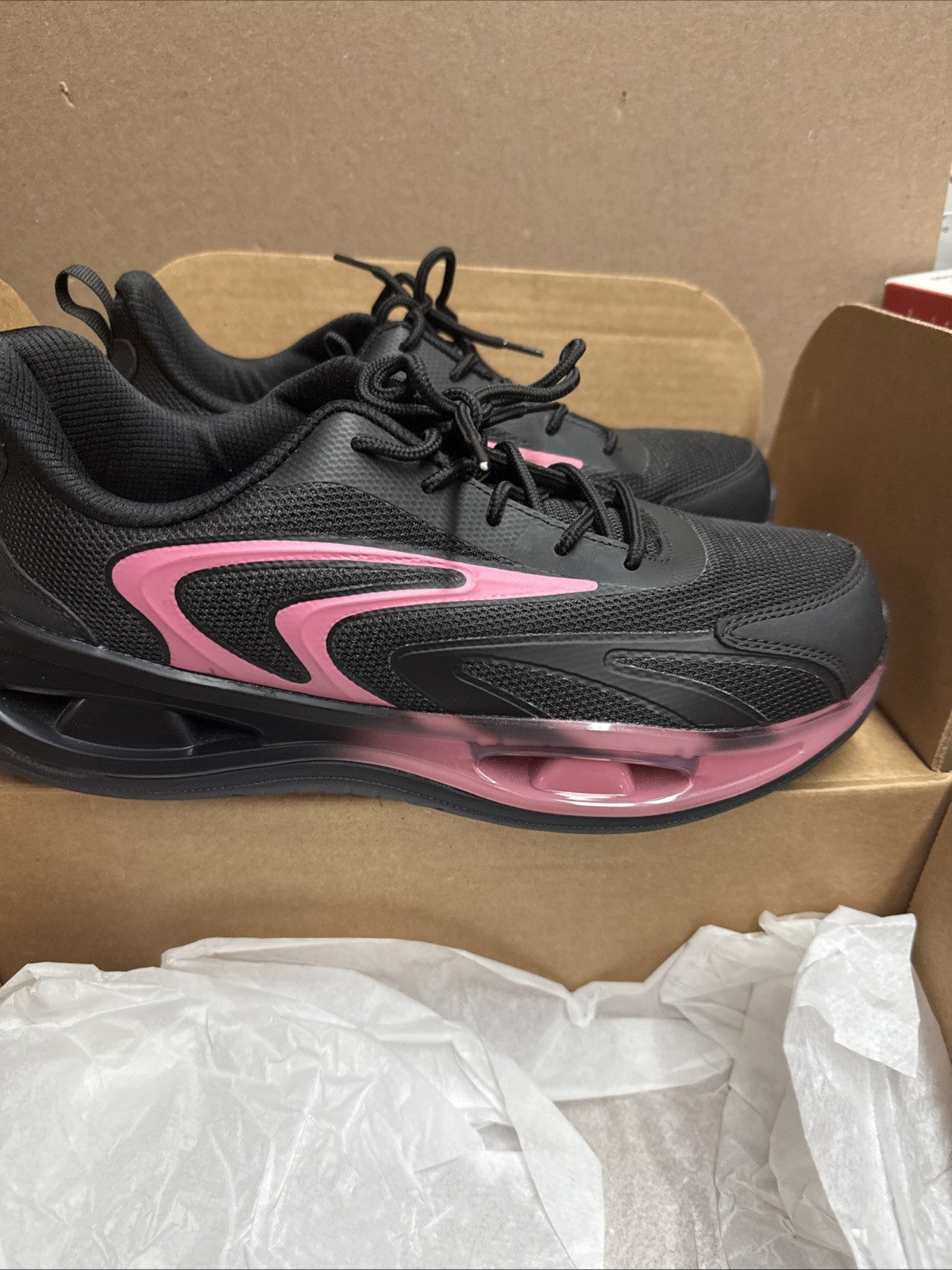 Larnmern Women’s Steel Toe Safety Shoes Non-slip Light Weight Size 9