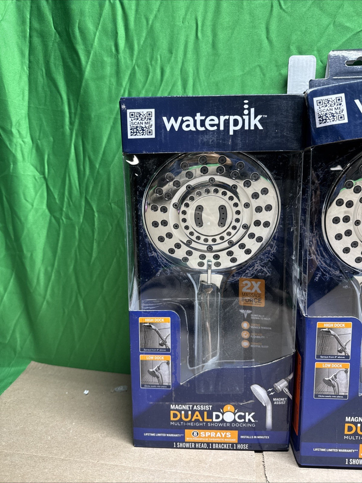 Waterpik 8-Spray Wall Mount Magnet Multi Height Handheld Shower Head 1.8 GPM