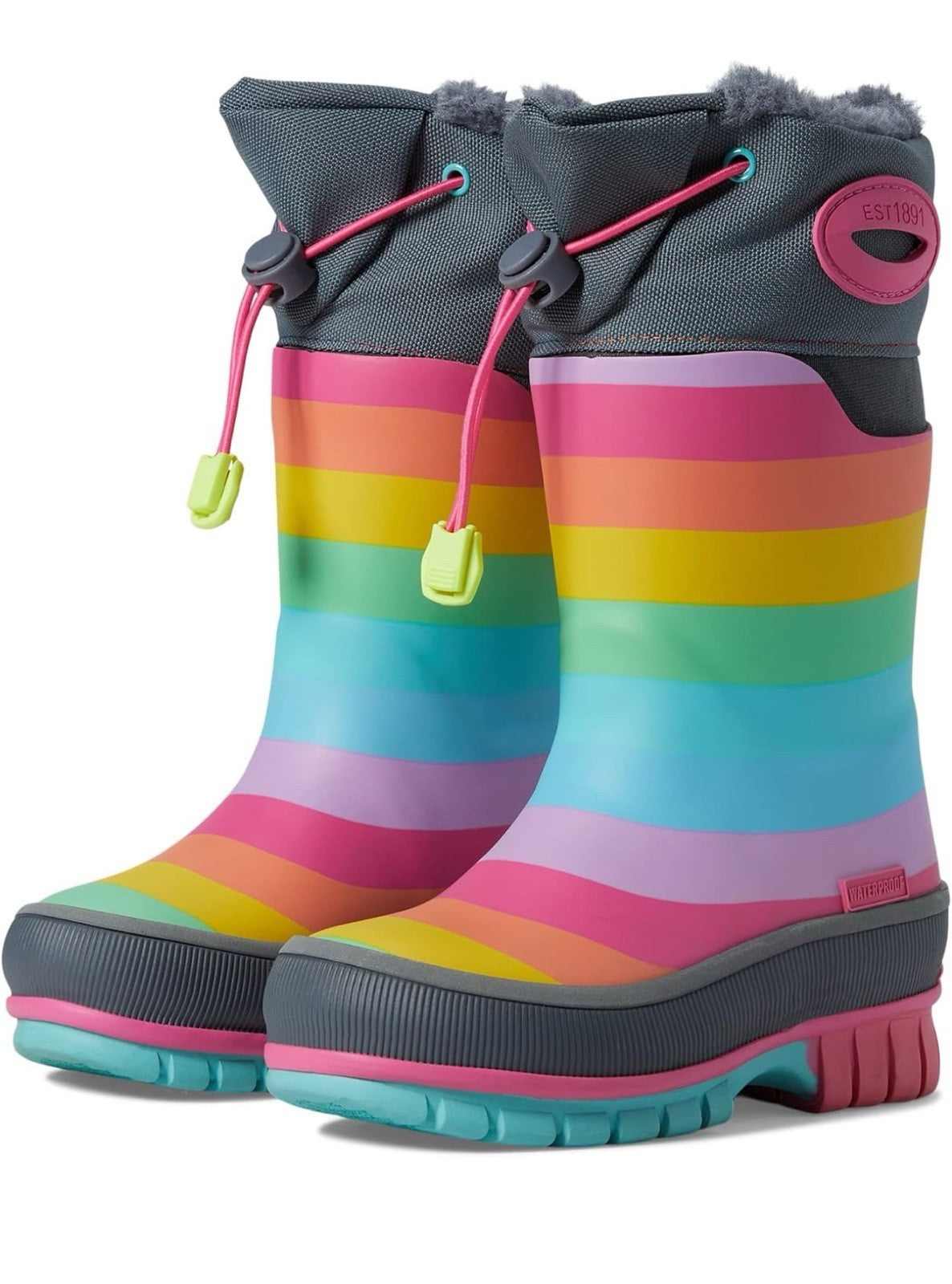 Westernchief unisex children’s Size 1 Winterprene Cold Weather Boot Snow Rainbow