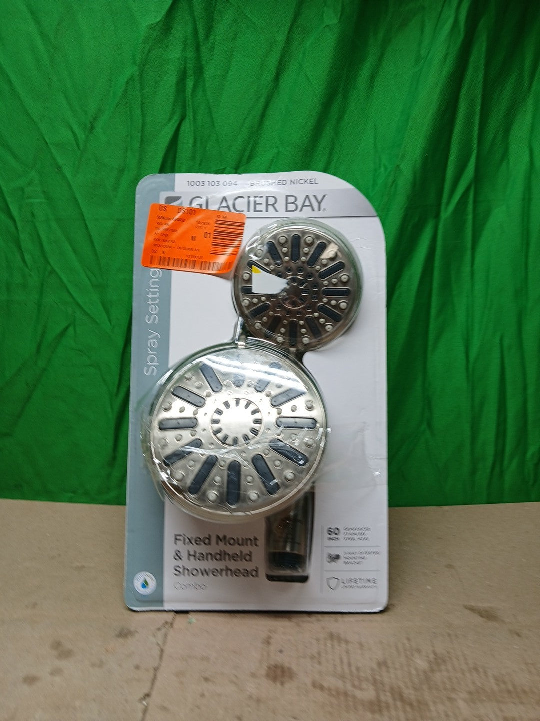 Glacier Bay 6-Spray Hand Shower and Showerhead Combo Kit in Brushed Nickel