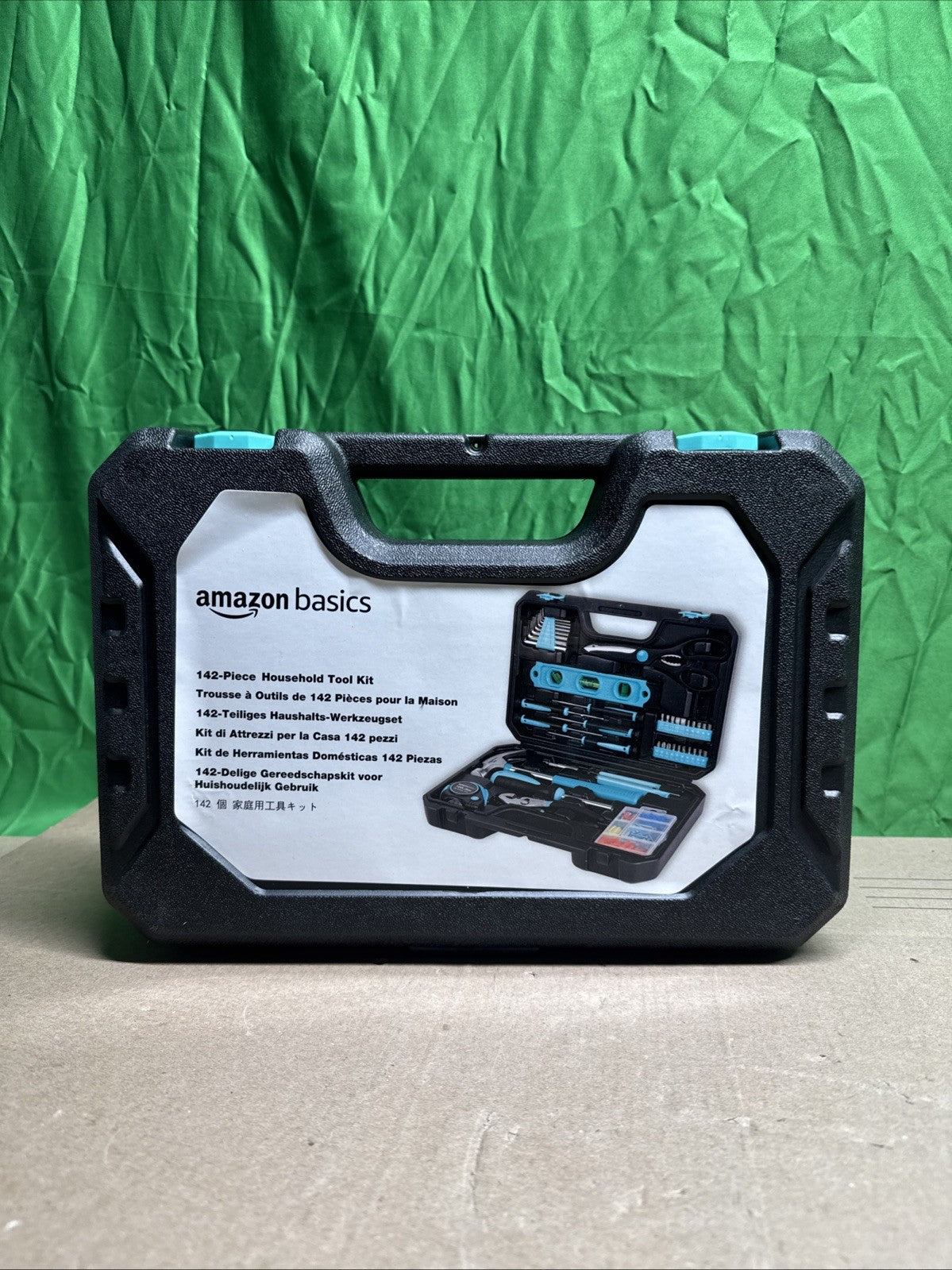 Turquoise 142-Piece Household Tool Kit for DIY Projects - Includes Storage Case