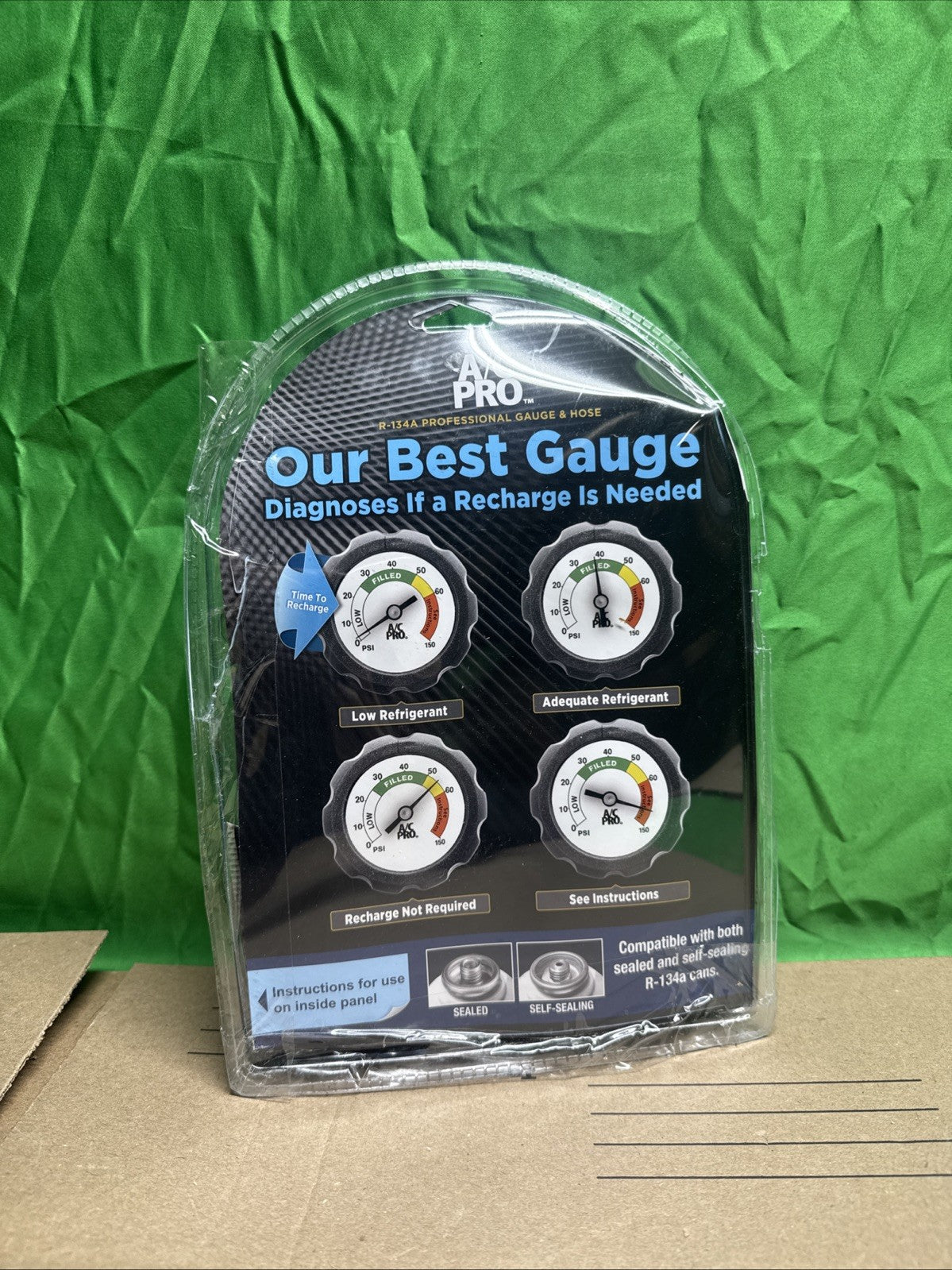 AC Pro Auto AC Recharge Gauge and Hose R134a Quick Connect - Energizer Auto