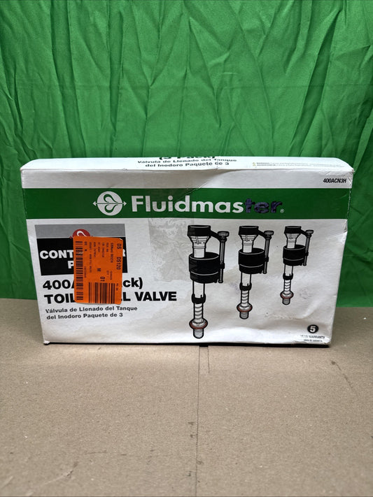 400a Universal Toilet Fill Valve Kit Shank Adjust 9"-14" Fix Noisy Slow Fill 3PK