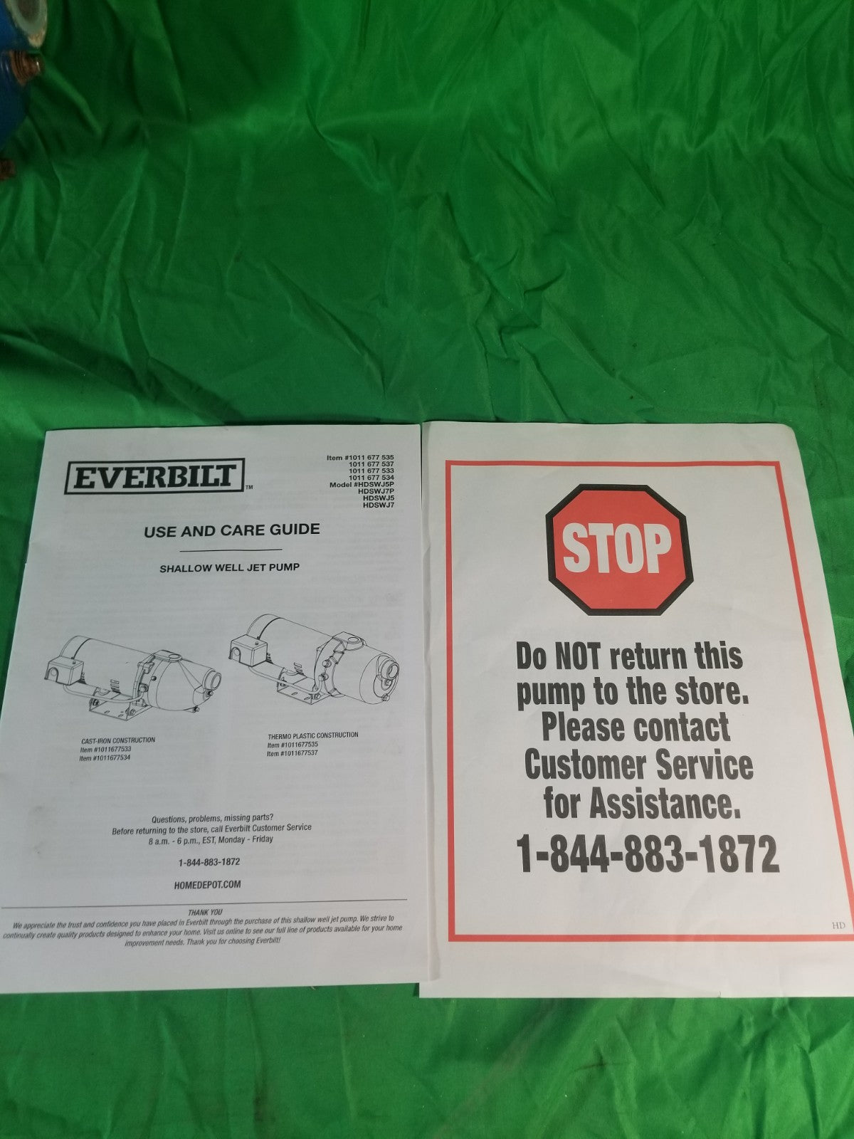 Everbilt 3/4 HP Cast Iron Shallow Well Jet Pump HDSWJ7 as is, *For Parts***