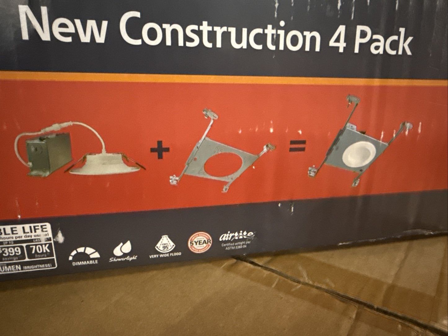 HALO RL 6 in. Color Select Canless Recessed LED Kit w/Mount Frame 4-Pack (OPEN)