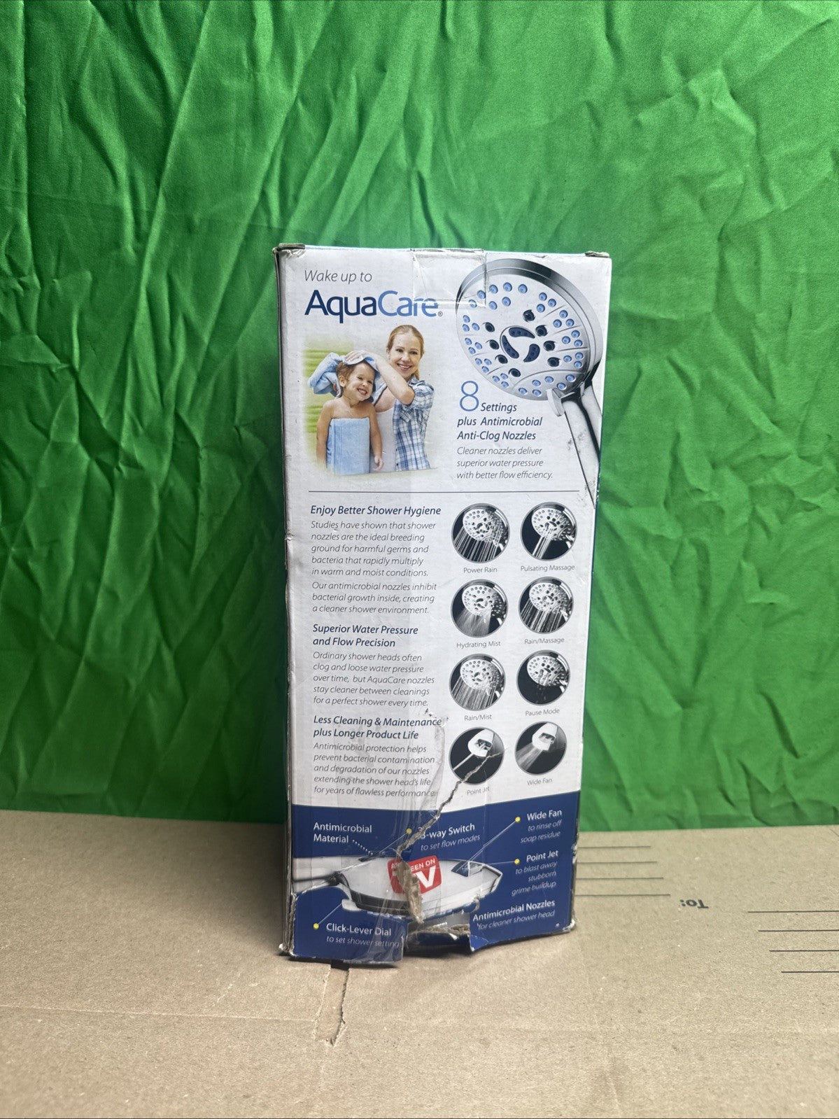 8-Spray Patterns 4.5 in. Wall  Dual Shower Head As Seen On TV Factory Sealed!!