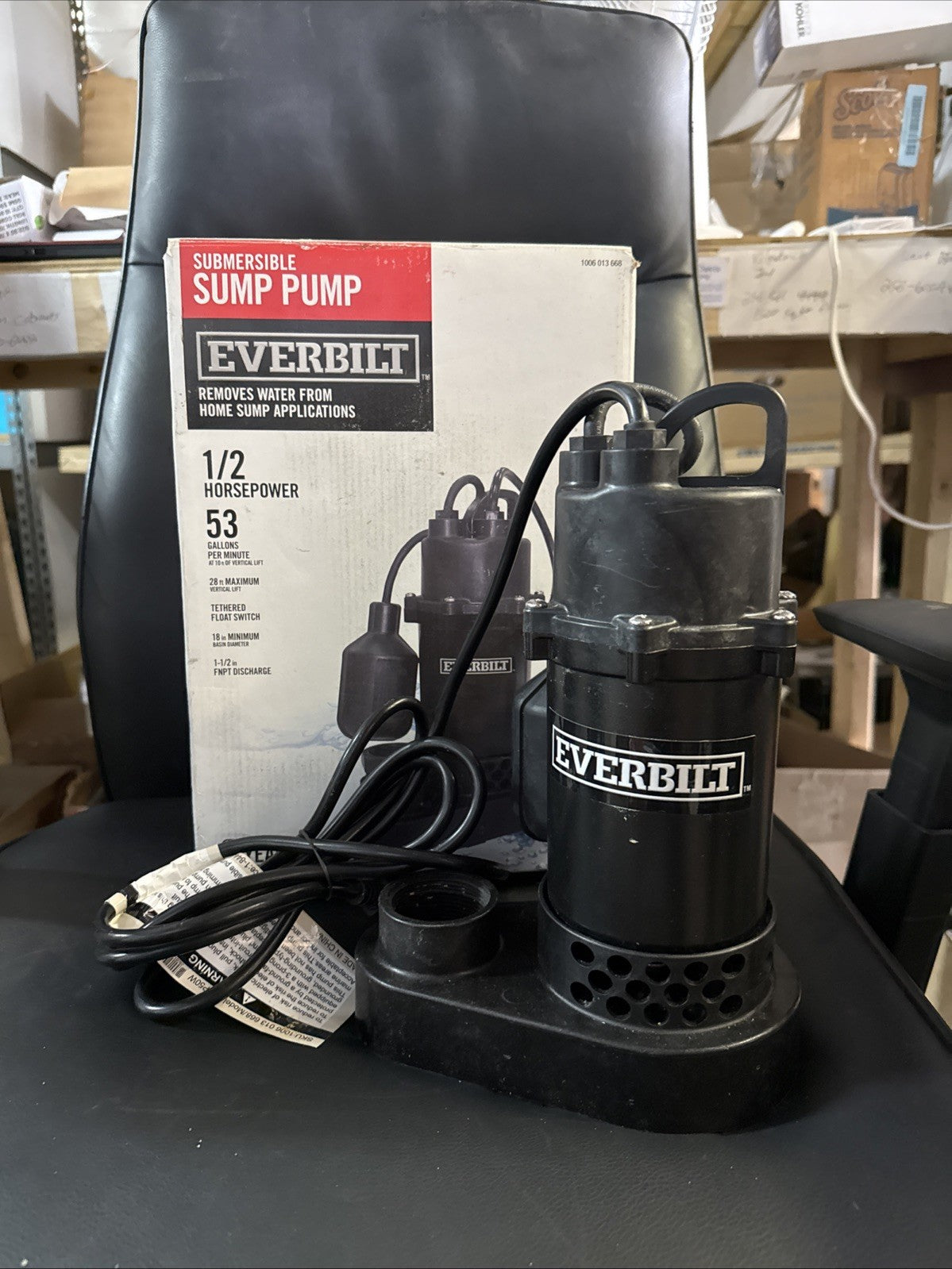 Everbilt 1/2 HP Aluminum Sump Pump Tether Switch