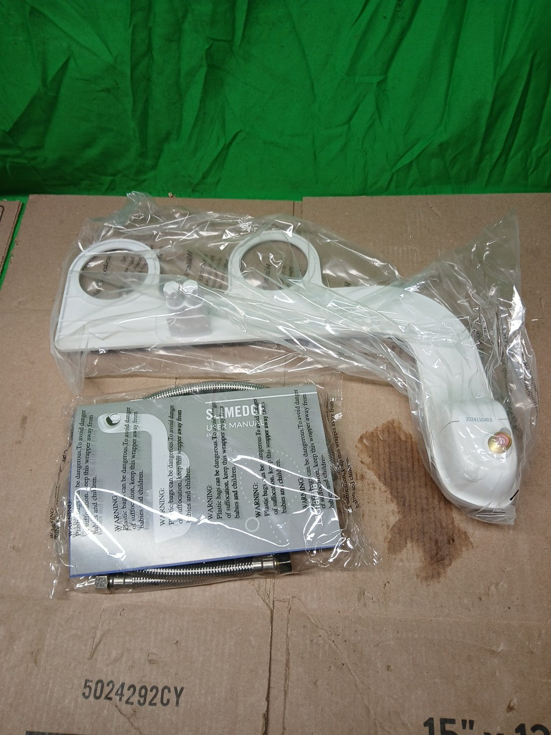 Bio Bidet SlimEdge Bidet Attachment for Toilet, Non Electric Self Cleaning White